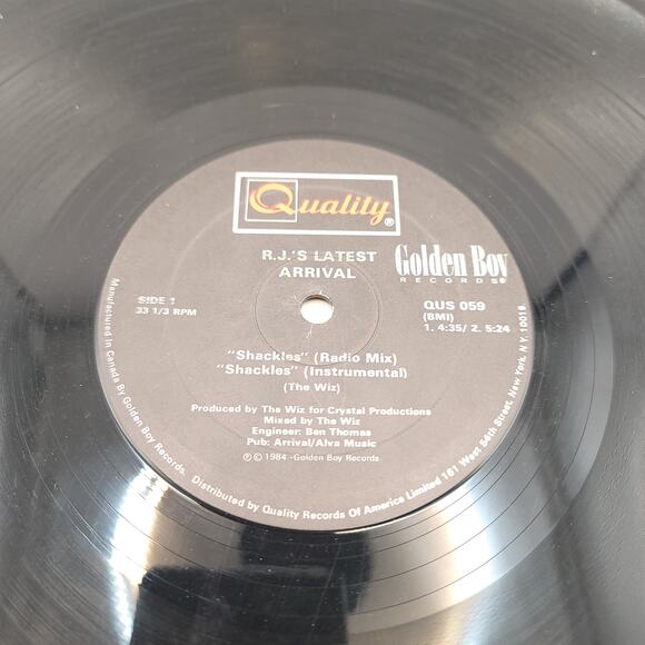 RJs Latest Arrival Shackles Vinyl Record 1984 - Picture 4 of 6